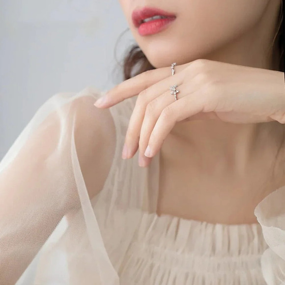 😍Zodiac Constellations Sagittarius Silver Size Adjustable Ring For Women, F182 - Picture 3 of 5